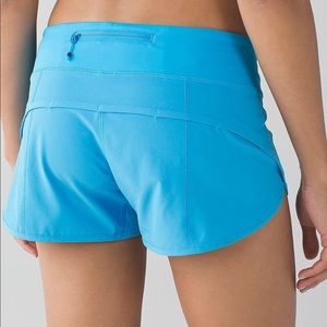 Lululemon Speed Short in Kayak Blue